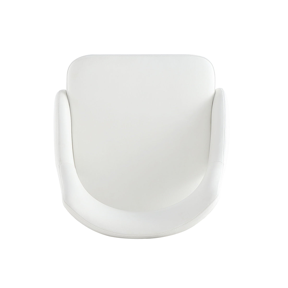Tremont Dining Chair white upholstered arm chair with curved back and visible stitching on Tampa Home & Garden Store
