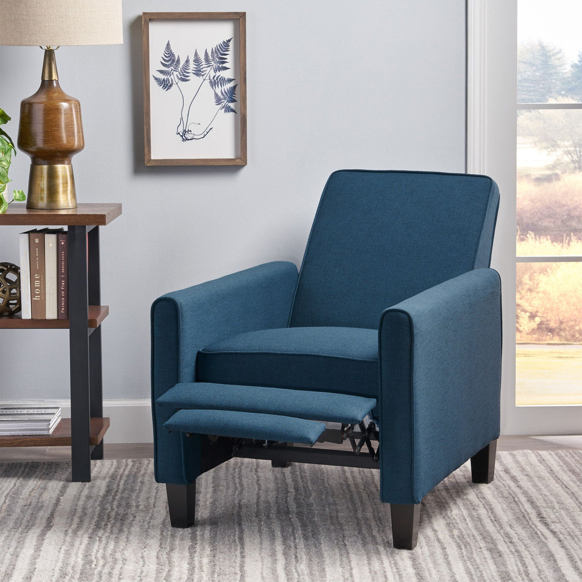 Upholstered Push Back Recliner Chair and Lounge