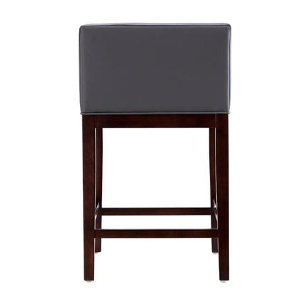 Counter height stool with dark grey upholstered seat and beech wood frame by HouseOfZazla on Tampa Home & Garden Store