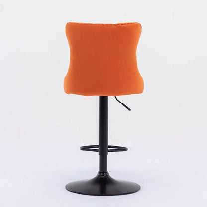 Swivel Bar Stools Adjustable Height Tufted Back
