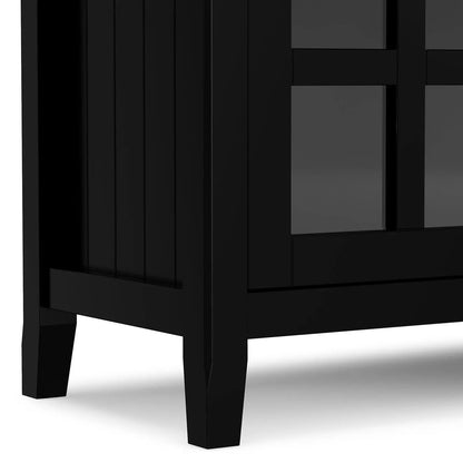 Acadian Media Stand with Glass Doors and Drawers