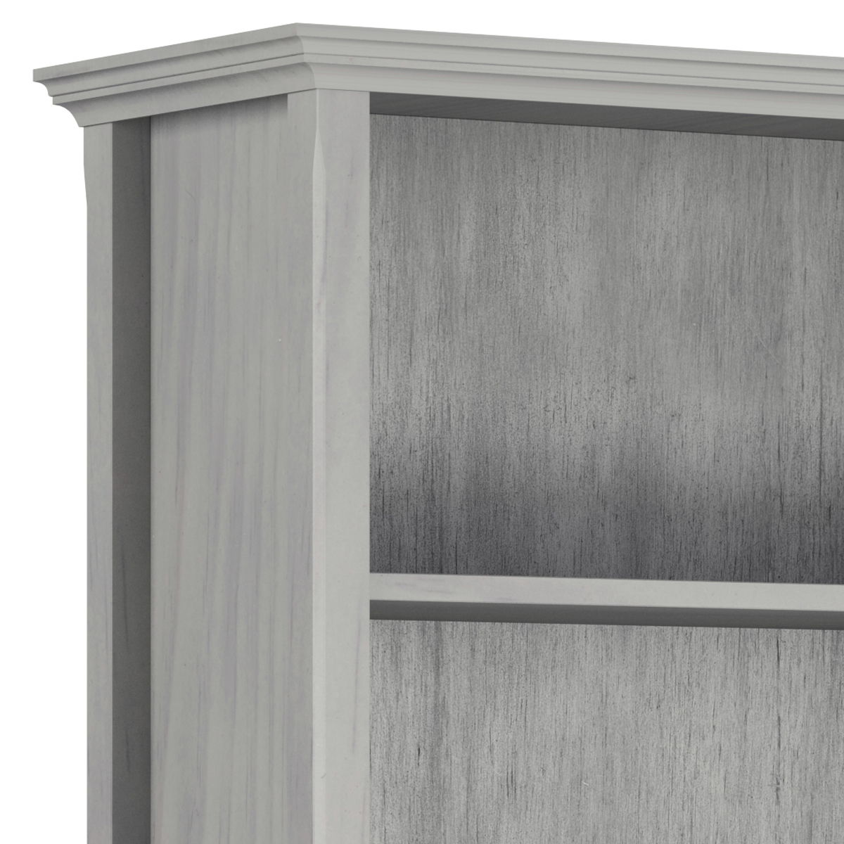 Amherst wooden bookcase with adjustable shelves in a light gray finish, standard bookcase on Tampa Home & Garden Store
