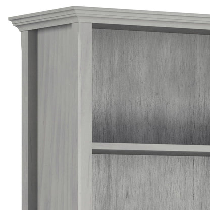 Amherst wooden bookcase with adjustable shelves in a light gray finish, standard bookcase on Tampa Home & Garden Store