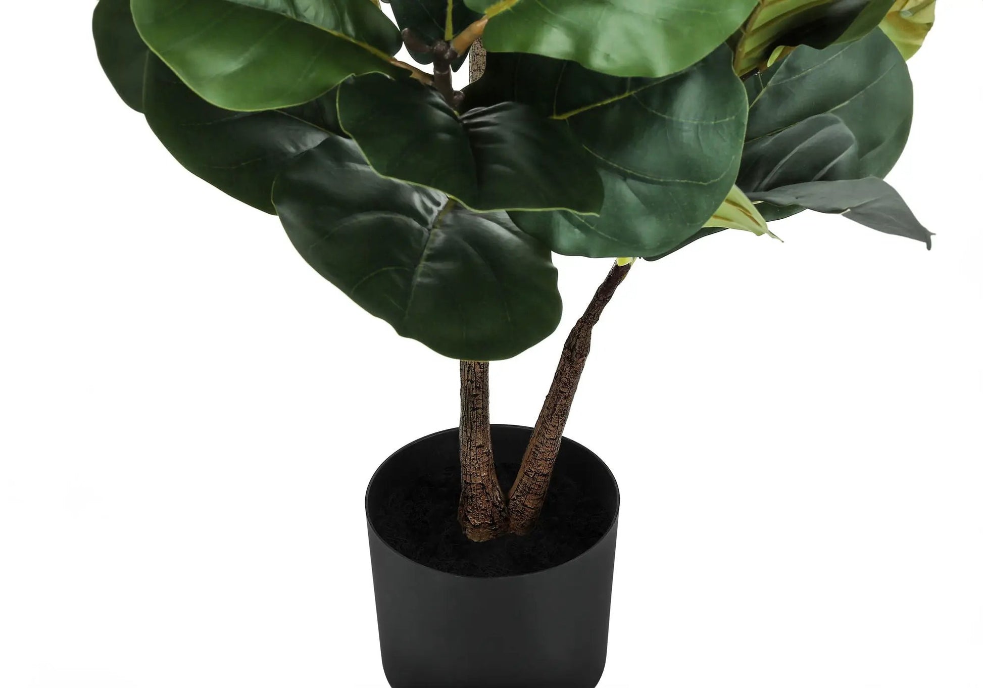 49in artificial fiddle leaf fig tree in black pot with green leaves Unique Piece Furniture on Tampa Home & Garden Store