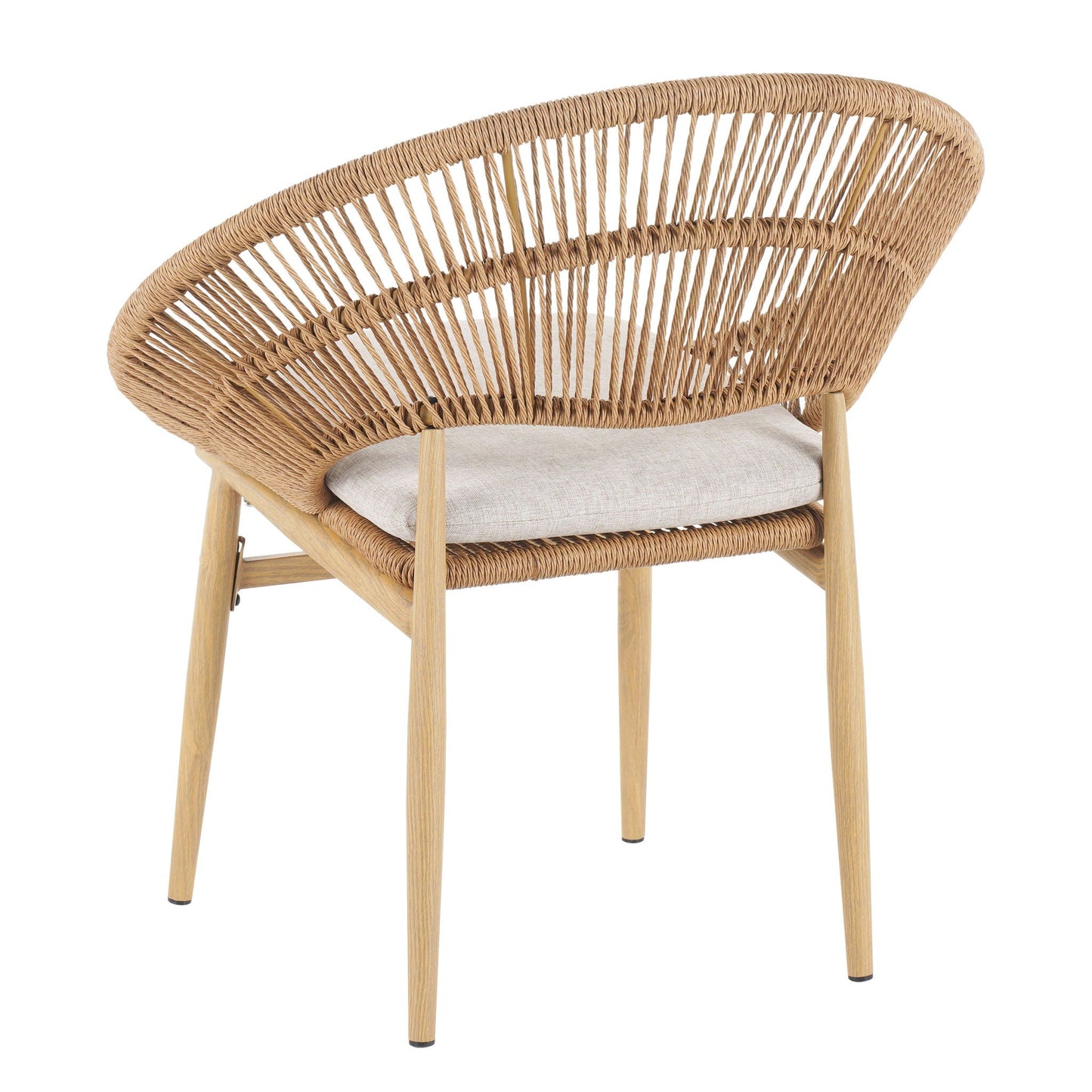 Cyril Rustic Modern Outdoor Papasan Dining Chair