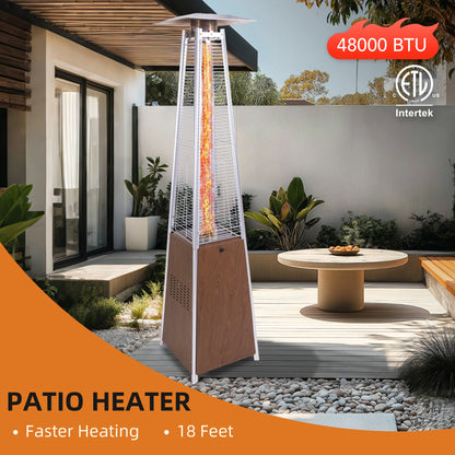 Outdoor Propane Patio Heater with Glass Tube