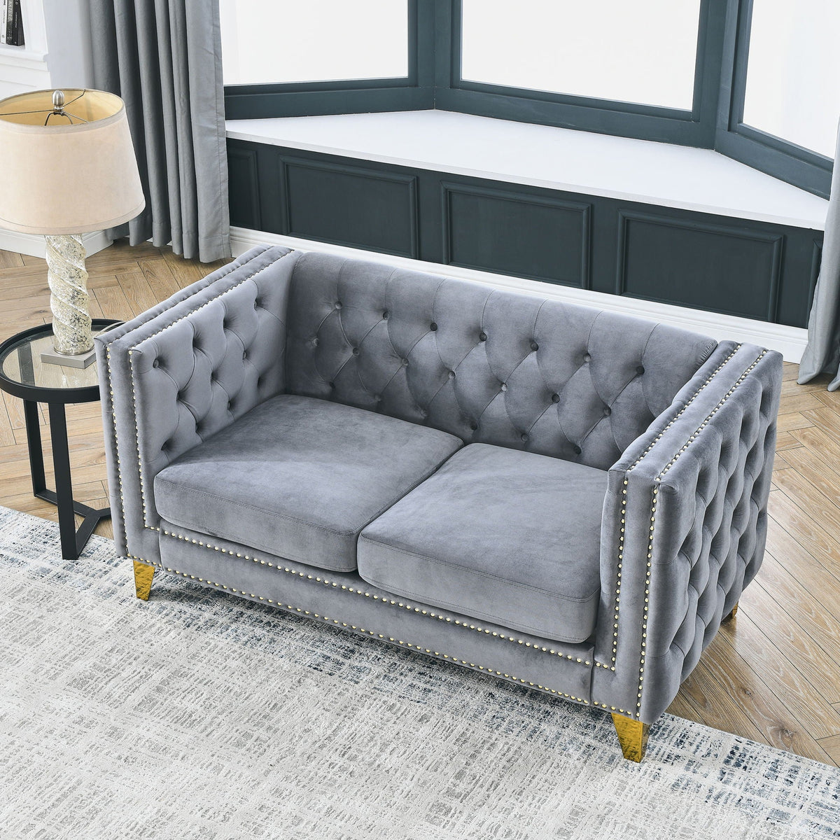 Upholstered Chesterfield Sofa for Living Room