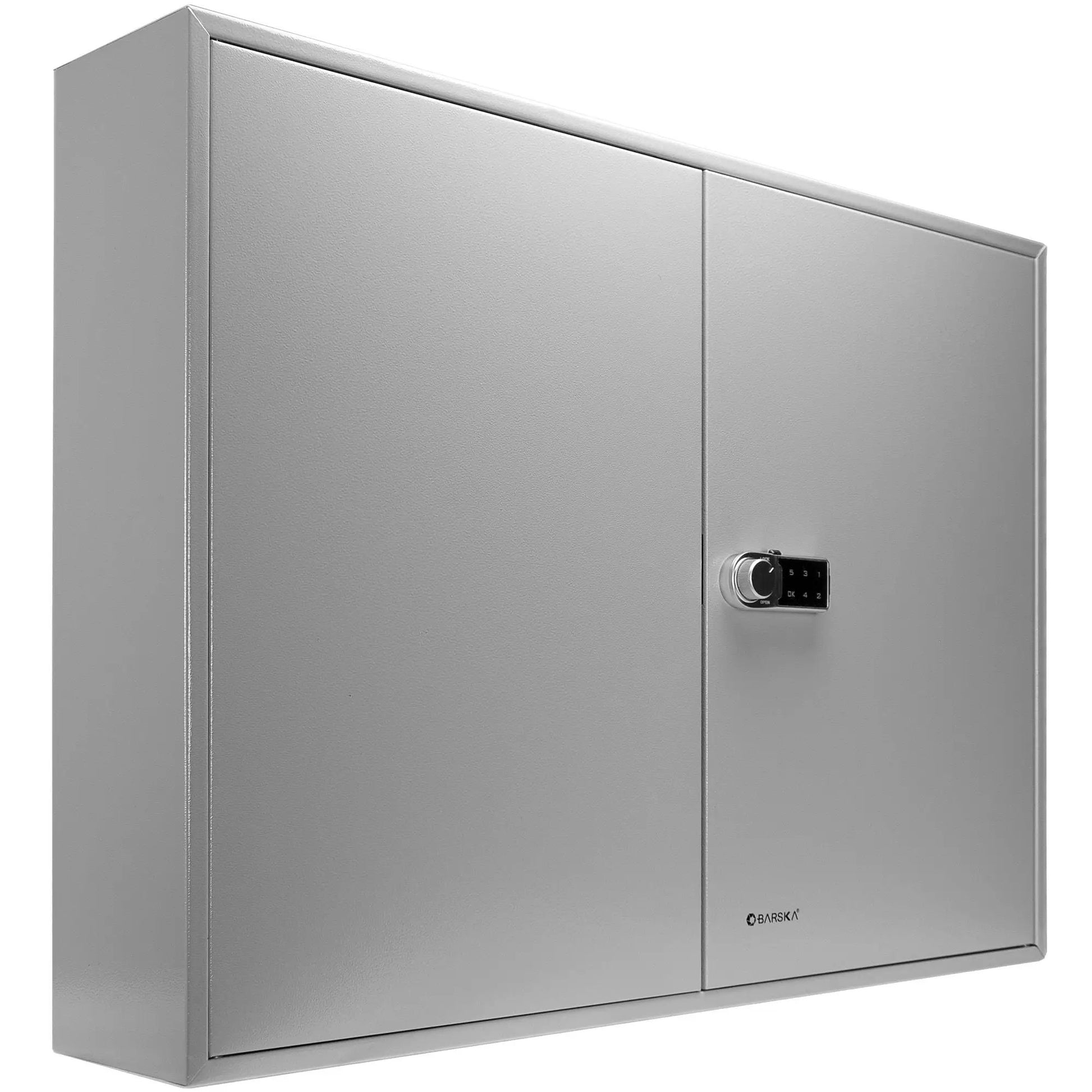 Gray 400-key adjustable key lock box with digital lock, wall-mounted metal cabinet Barska on Tampa Home & Garden Store