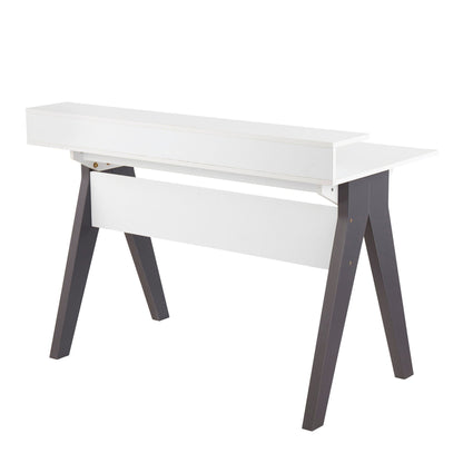 Contemporary lift-top desk with storage white top gray base HouseOfZazla on Tampa Home & Garden Store