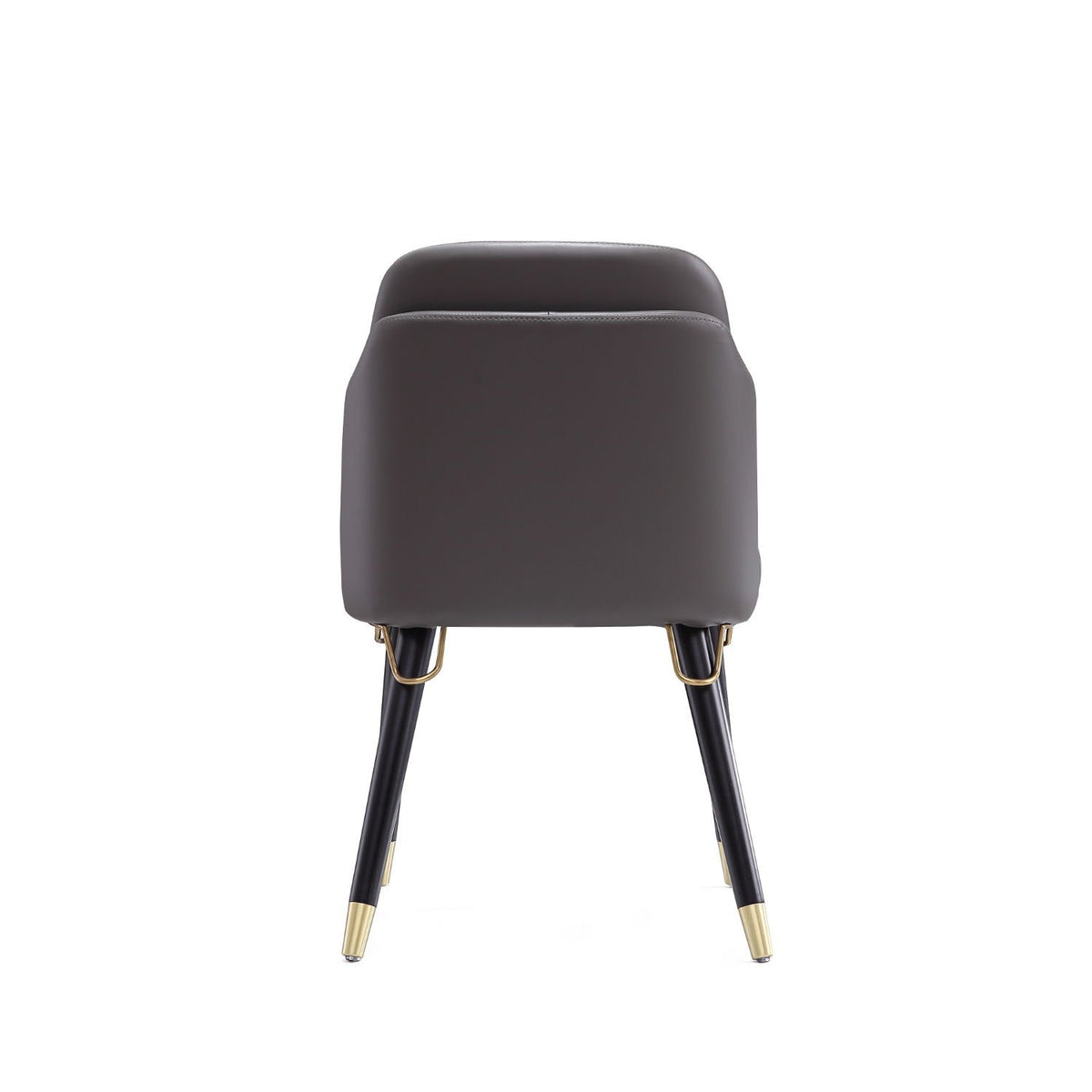 Estelle dining chair with metal accents, gray, black legs with gold tips HouseOfZazla on Tampa Home & Garden Store
