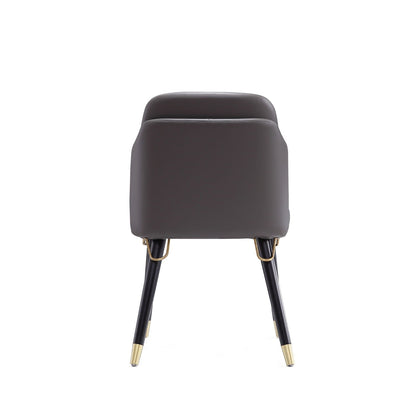 Estelle dining chair with metal accents, gray, black legs with gold tips HouseOfZazla on Tampa Home & Garden Store