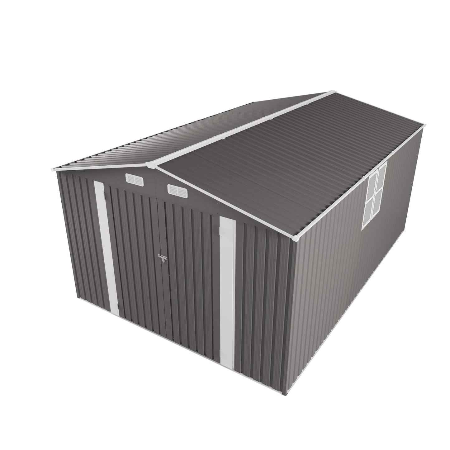 Outdoor Metal Storage Shed With Lockable Doors