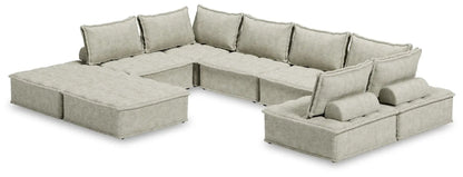 Bales Sectional sofa in beige textured fabric, stationary sectional by Unique Piece Furniture on Tampa Home & Garden Store