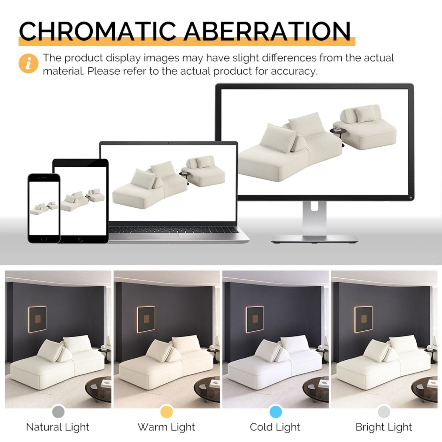 Modular Sectional Sofa Set by HouseOfZazla, cream ivory 2-piece living room modern oversized on screens on Tampa Home & Garden Store