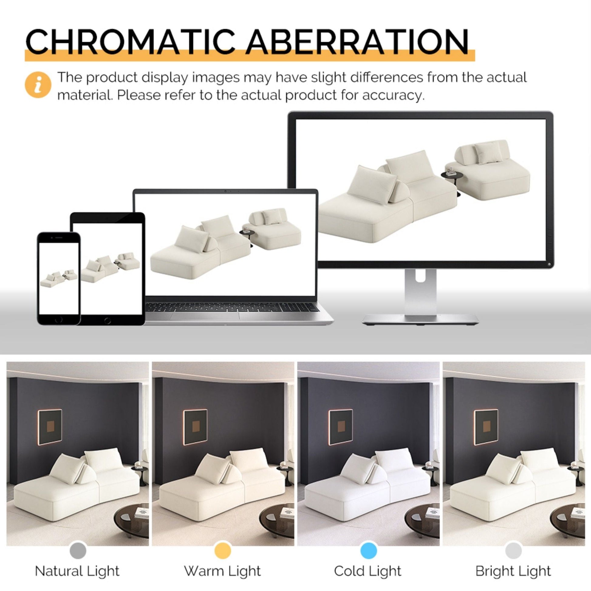 Modular Sectional Sofa Set by HouseOfZazla, cream ivory 2-piece living room modern oversized on screens on Tampa Home & Garden Store