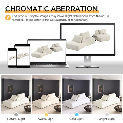 Modular Sectional Sofa Set by HouseOfZazla, cream ivory 2-piece living room modern oversized on screens on Tampa Home & Garden Store