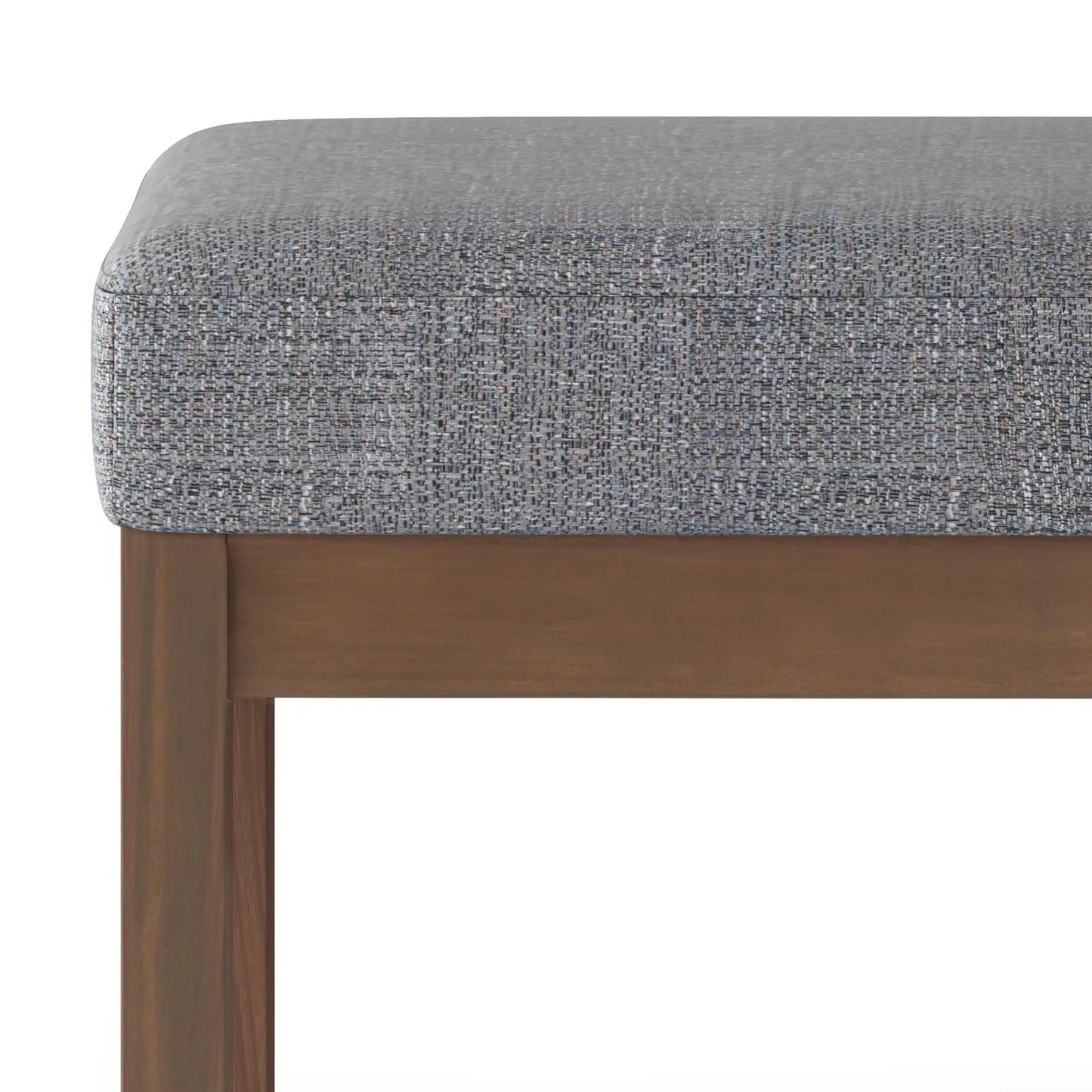 Milltown Upholstered Ottoman Bench With Driftwood