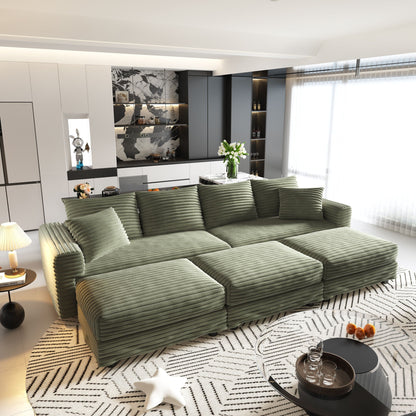 Convertible Sofa With Deep Seat and Pillows