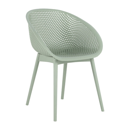 2-piece kids chair set with hollow-out lattice back in sage green HouseOfZazla on Tampa Home & Garden Store