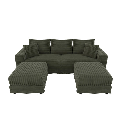 Convertible Sofa With Deep Seat and Pillows