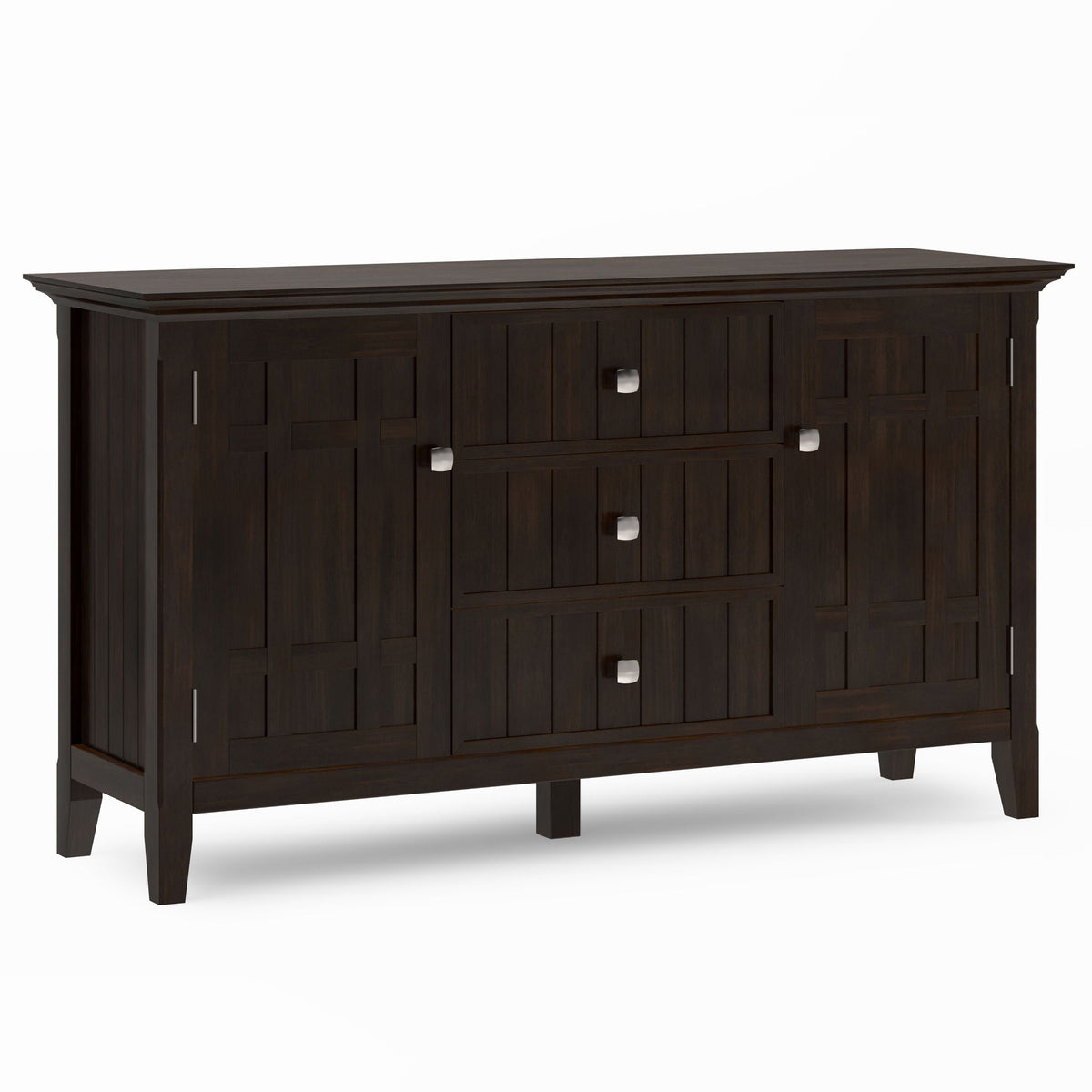 Bedford Sideboard Buffet dark tobacco brown with paneled doors HouseOfZazla ample storage on Tampa Home & Garden Store