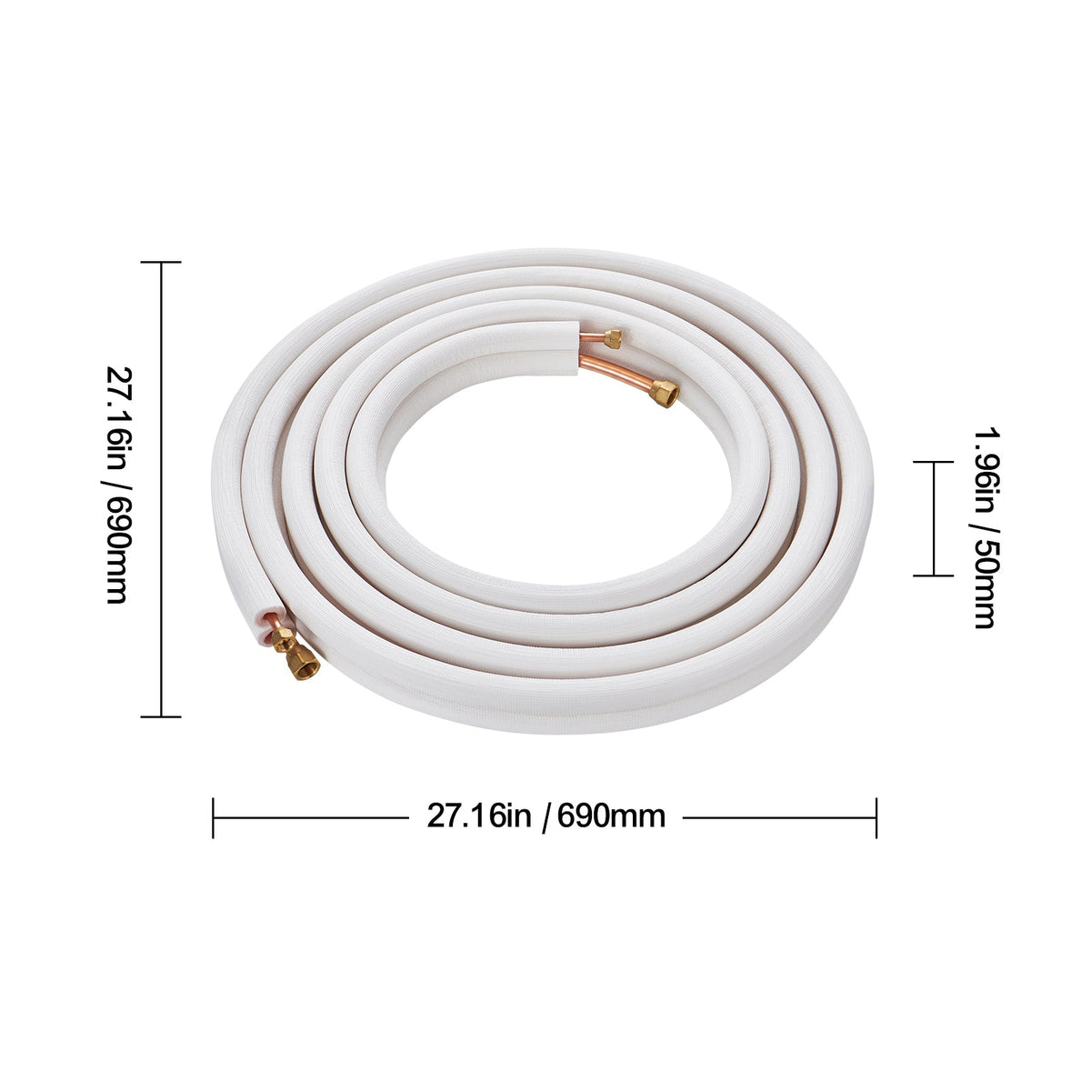 White 25ft mini split line set with copper tubing, insulated white coil by HouseOfZazla on Tampa Home & Garden Store