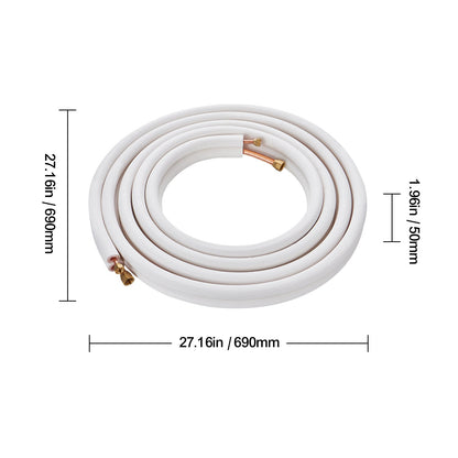 White 25ft mini split line set with copper tubing, insulated white coil by HouseOfZazla on Tampa Home & Garden Store