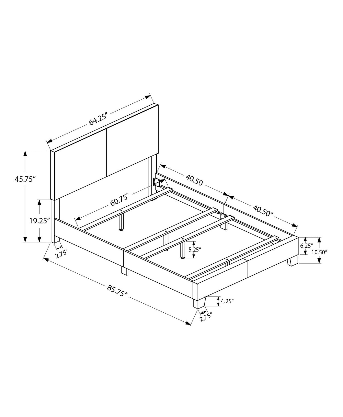 Modern Upholstered And Transitional Bed Frame
