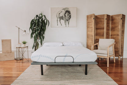 8-inch memory foam mattress by HouseOfZazla on a modern platform bed with white linens on Tampa Home & Garden Store