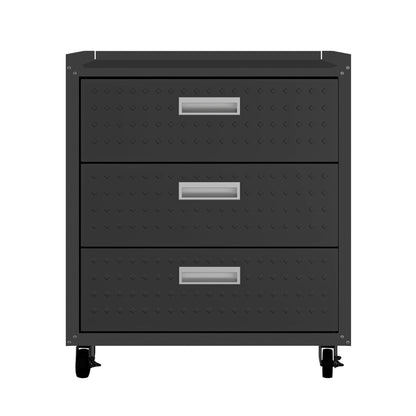 3 Drawer Rolling Garage Cabinet with Mobile Design in white and gray finish by HouseOfZazla on Tampa Home & Garden Store