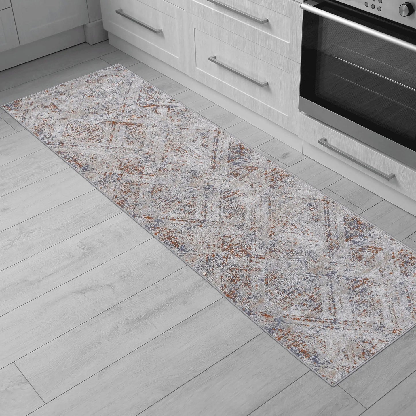 Geometric Area Rug in Neutral Tones for Home Use