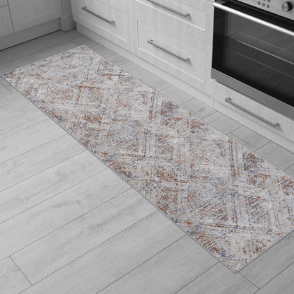 Geometric Area Rug in Neutral Tones for Home Use