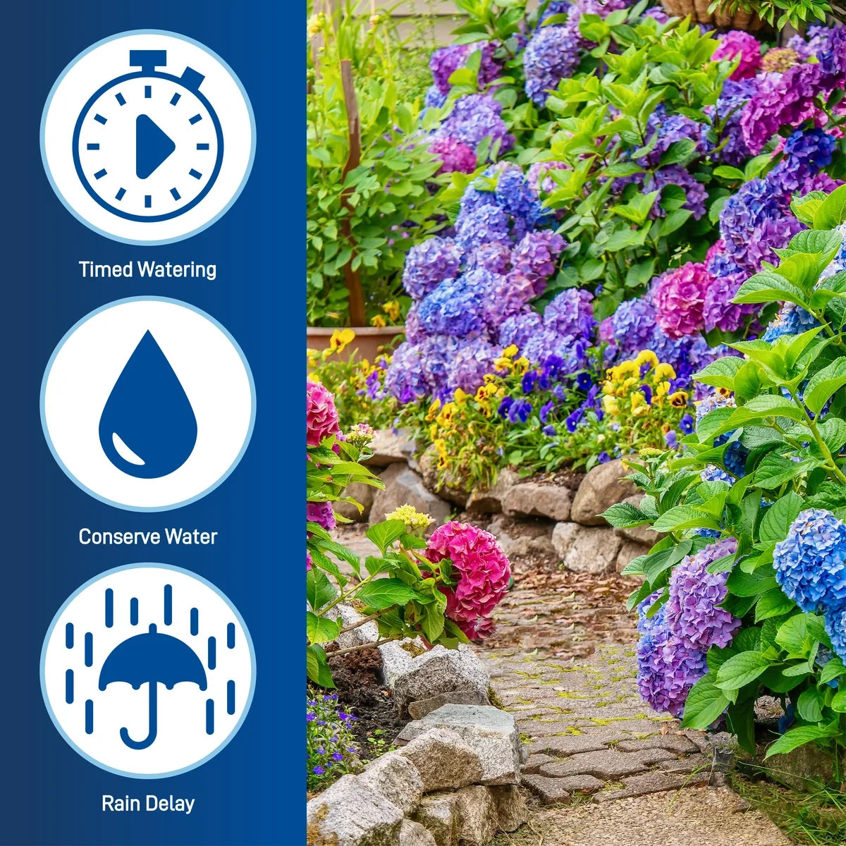 Orbit Irrigation 3-outlet hose end timer with digital controls for timed watering and rain delay on Tampa Home & Garden Store