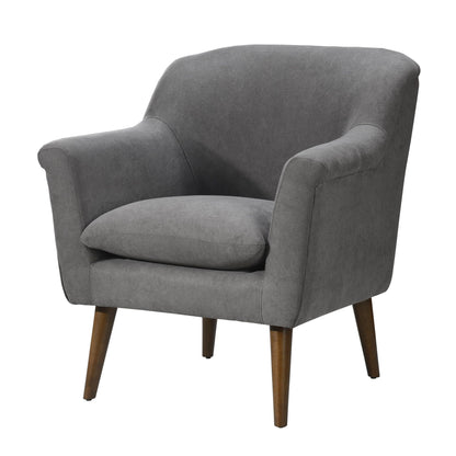 Shelby Woven Fabric and Mid Century Armchair