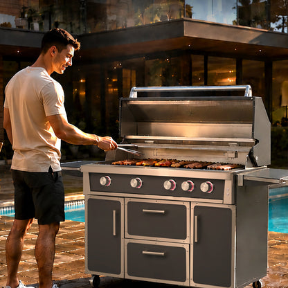 Navratil Premium 49in stainless steel grill by HouseOfZazla with stainless finish on Tampa Home & Garden Store