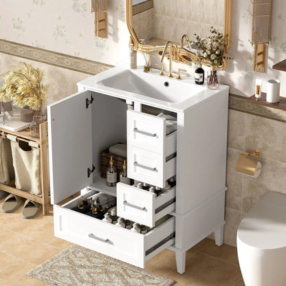 Bathroom Vanity With Sink Solid Wood Cabinet