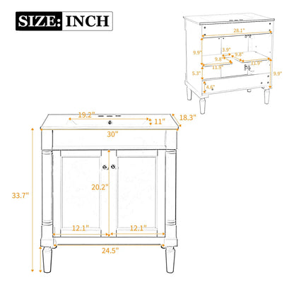 Bathroom Vanity Cabinet With Sink and Soft Close