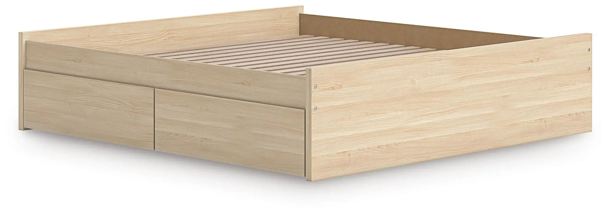 Onita platform bed with under-bed storage drawers in light oak by Unique Piece Furniture on Tampa Home & Garden Store