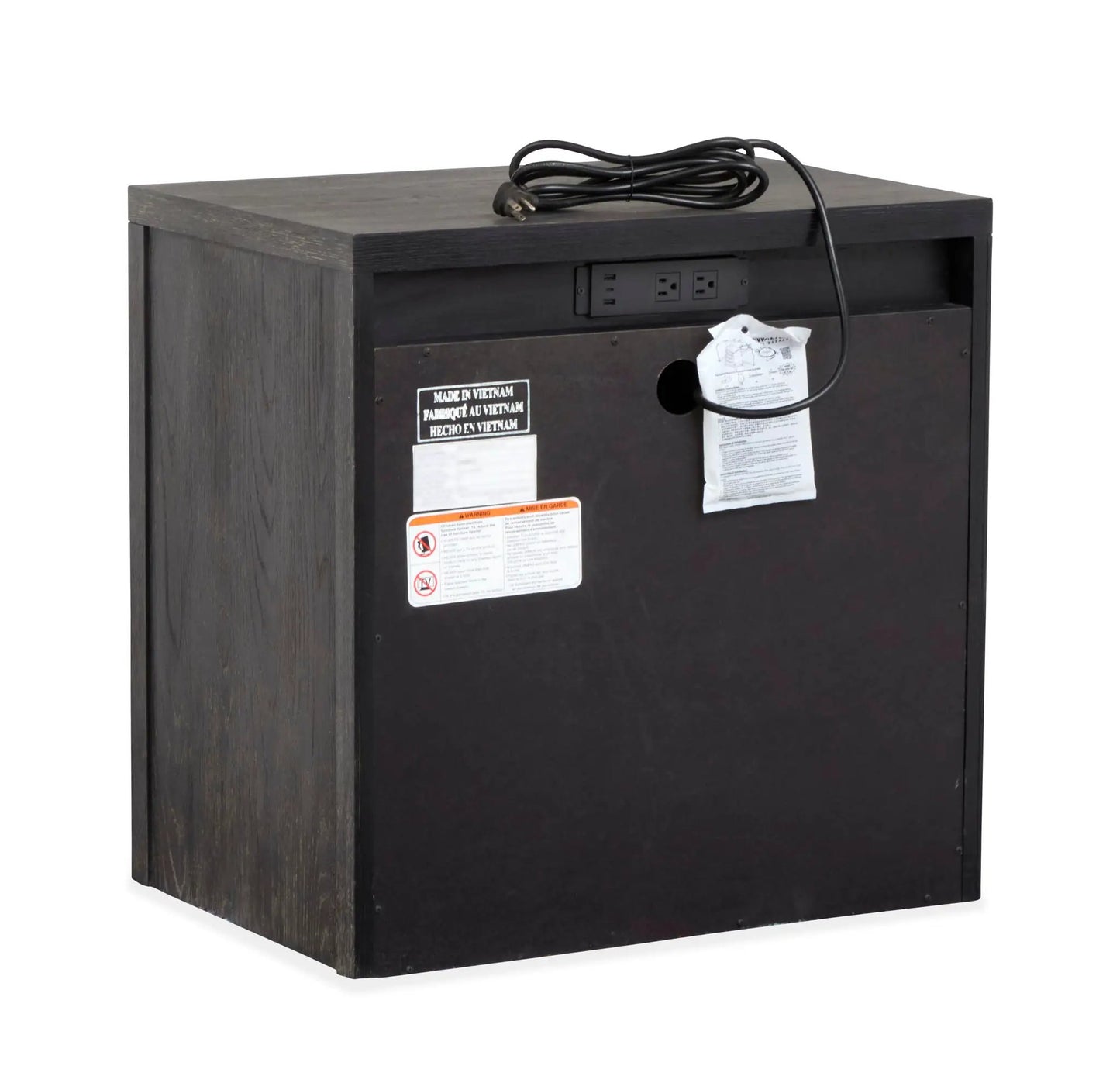 Kinsley Drawer Nightstand in Black Heron Finish