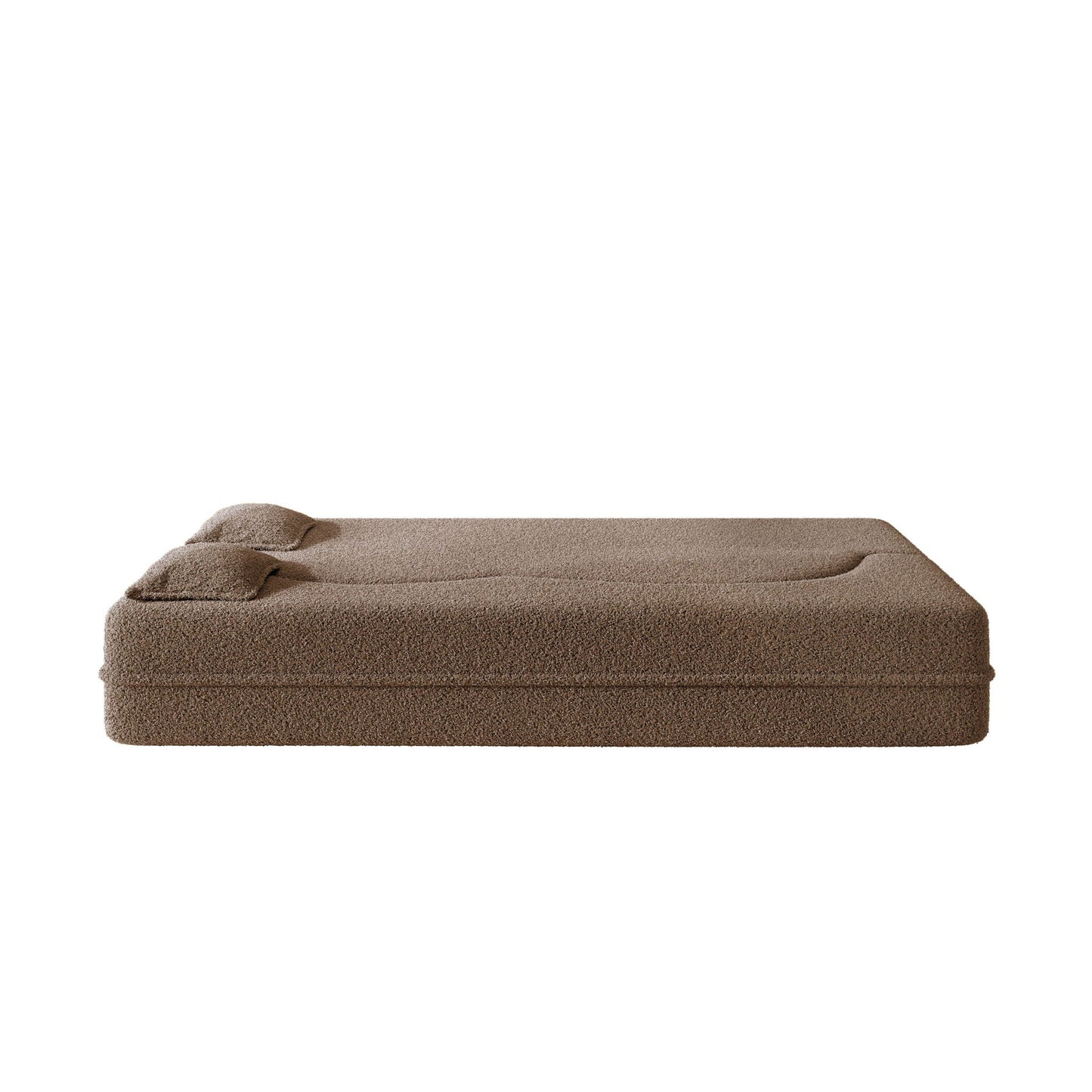 Modern Floor Sleeper Sofa Bed And Two Pillows