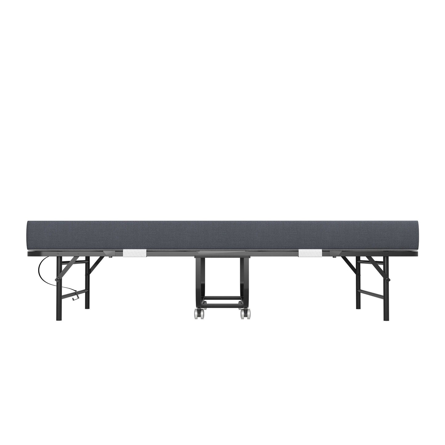 Twin Extra Long Bed and Foam Mattress Black