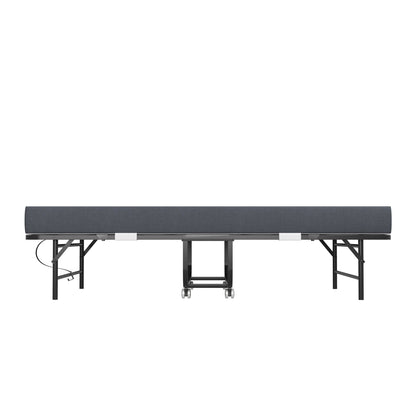 Twin Extra Long Bed and Foam Mattress Black