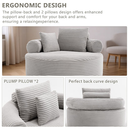 Round Sofa Bed and Pillows for the Living Room