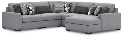Bealton sectional gray fabric stationary sofa with chaise by Unique Piece Furniture on Tampa Home & Garden Store