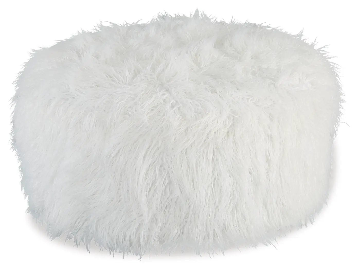 Galice Oversized Ottoman With Faux Fur Upholstery