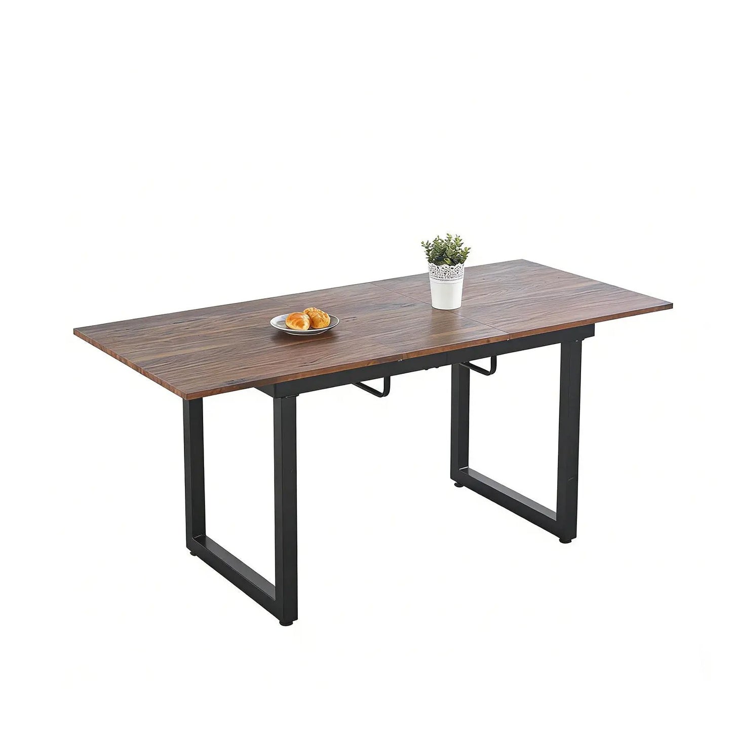 Square Extendable Dining Table With Metal Legs