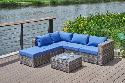 Stylish Outdoor Patio Sofa and Thick Cushion Set