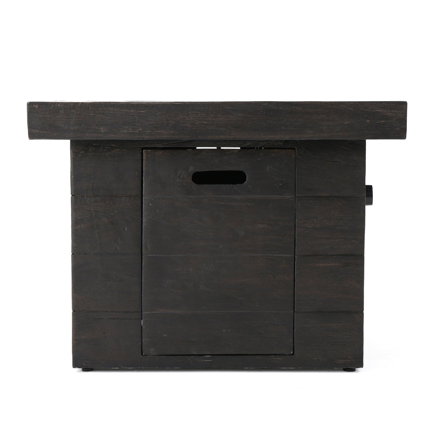 Anchorage 32'' Wood Square MGO Fire Pit, brown wood finish, 40,000 BTU by HouseOfZazla on Tampa Home & Garden Store