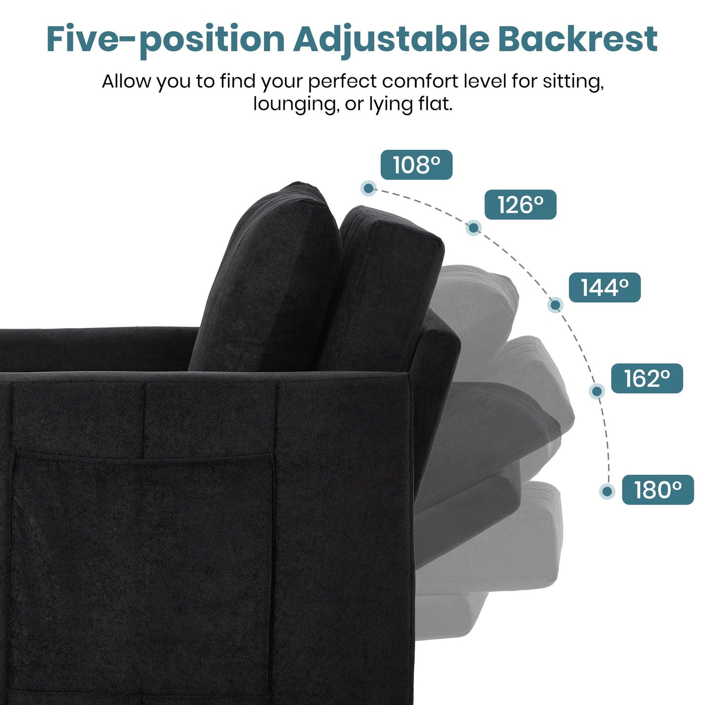 Convertible Sleeper Sofa and Storage Pockets