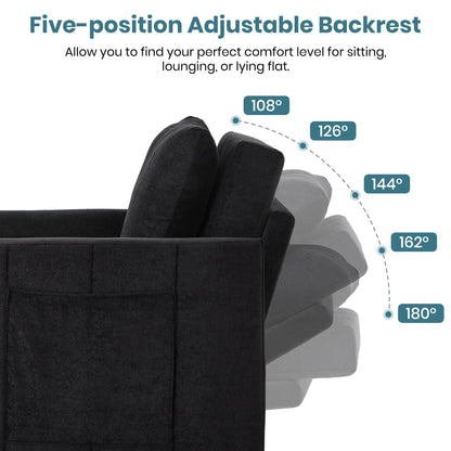 Convertible Sleeper Sofa and Storage Pockets
